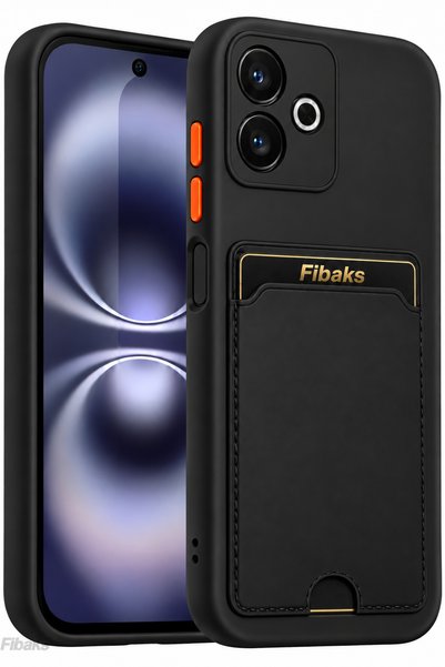 Fibaks Redmi 13 4g Case with Camera Protection, Card Holder on the Back, Wall...