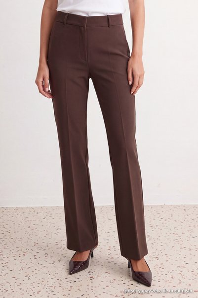 TRENDYOLMİLLA Kahverengi Pantolon TWOAW27PL00111