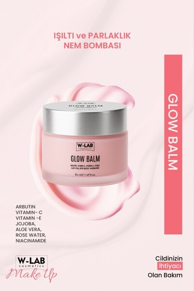 W-Lab Cosmetics 4 Etkili Makyaj Balmı Nem,Baz,Işıltı ve Parlaklık Glow Balm 5...