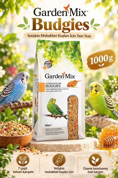 Gardenmix Platin Ballı Muhabbet Kuş Yemi 1kg