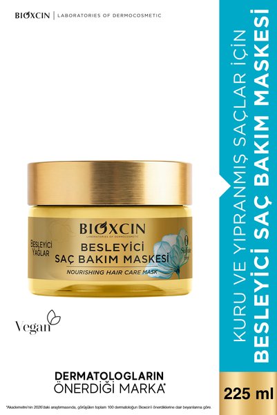 Bioxcin Besleyici Yağlar Saç Bakım Maskesi 225 ml – Kuru ve Yıpranmış Saçlara...