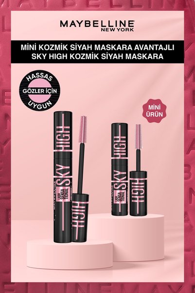 Maybelline New York Lash Sensational Sky High Cosmic Black Maskara 7.2 ml & M...