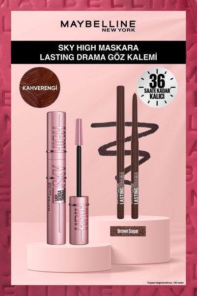 Maybelline New York Lash Sensational Sky High Brown Kahverengi Maskara& Lasti...