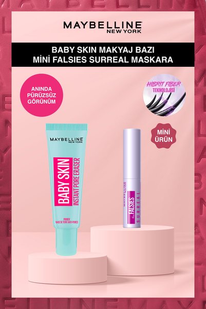 Maybelline New York Baby Skin Gözenek Gizleyici Makyaj Bazı 22mL + Mini Falsi...