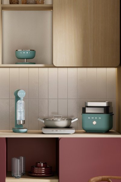 SMEG XL Dual Cooking Touch Screen Emerald Green Airfryer & Buhar Destekli Çok...