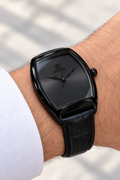 Homies Men's Wristwatch Leather Cord 3 Atm Water Resistant Gift Box and Brace...