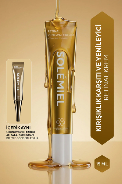 Solemiel Retinal ve Peptit İçeren Cilt Görünümünü Aydınlatan ve Pürüzsüz Görü...