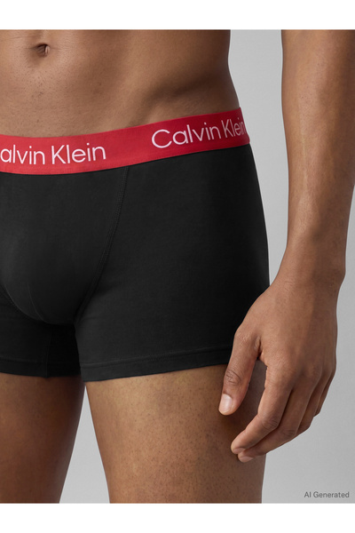 Calvin Klein TRUNK 3PK 0000U2662G Blue Nights mit Weiß und Asche
