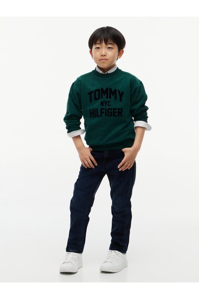 Tommy Hilfiger BRAND LOVE CREW KB0KB10631A Ländliches Grün