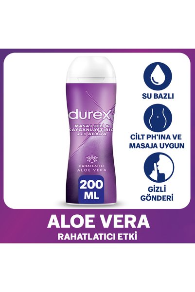 Durex Play 2 si 1 Arada Kayganlaştırıcı Aloe Vera Jel 200 ml