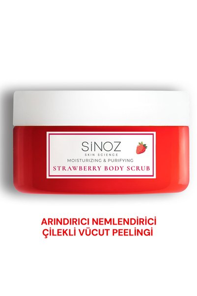SİNOZ Body Scrub Besleyici Arındırıcı Nemlendirici Çilekli Vücut Peelingi 300 gr