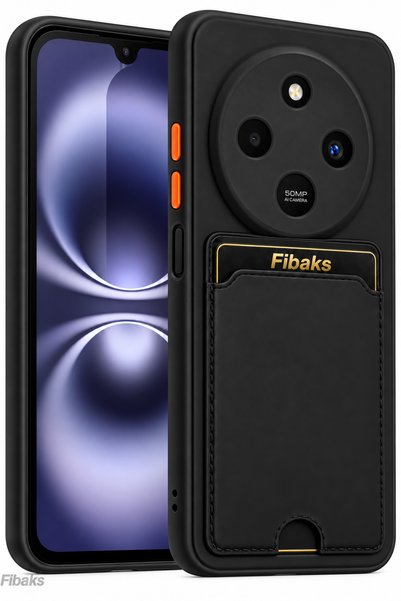 Fibaks Redmi 14C Case with Camera Protection, Card Holder on the Back, Wallet...