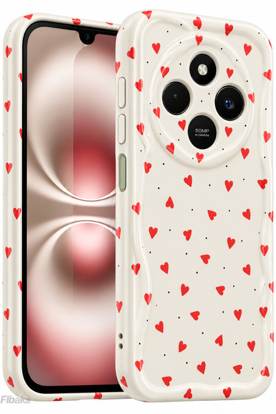 Fibaks غطاء حماية لكاميرا هاتف Redmi 14C مع حماية للكاميرا وحواف مموجة ونمط ق...