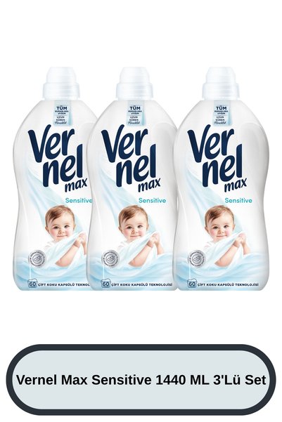 Vernel Max Taze Sensitive 1.44l 60 Yıkama 3'lü Set