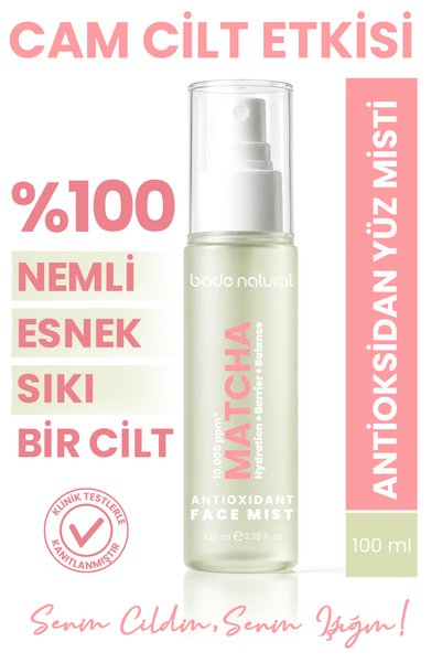 Bade Natural Matcha Antioksidan Cam Cilt (Glass Skin) Yoğun Nemlendirici ve F...