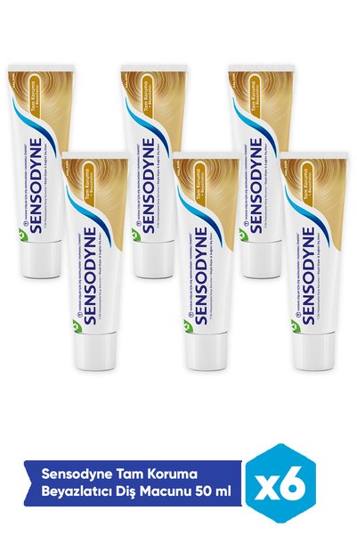 Sensodyne Tam Koruma Beyazlatıcı Diş Macunu 50 Ml. 6'lı Set