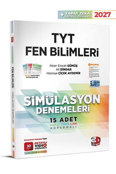 3D Yayınları TYT Fen Bilimleri Simülasyon Deneme