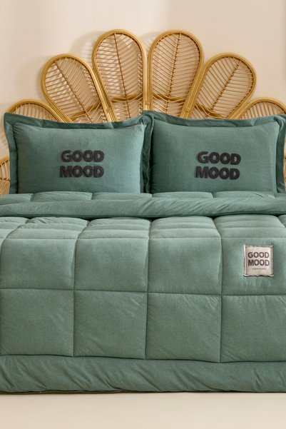 Karaca Home Motto Cotton Comfort Çift Kişilik Petrol