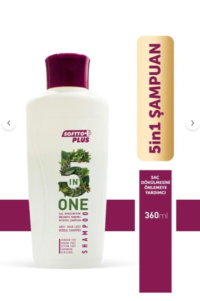Softto Plus 5 In1 Saç Dökülmesini Önleyici Şampuan 360 Ml