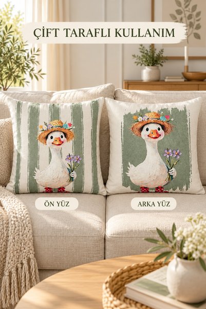 Decomia Home Hayvan Figürlü Desenli Dekoratif Kırlent Kılıfı (43x43 cm)