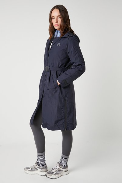 WRANGLER All Terrain Gear Regular Fit Hooded Dual-Use Dark Blue Raincoat Jacket