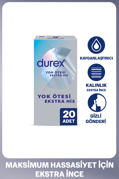 Durex Yok Ötesi Ekstra His 20'li İnce Prezervatif Avantaj Paketi