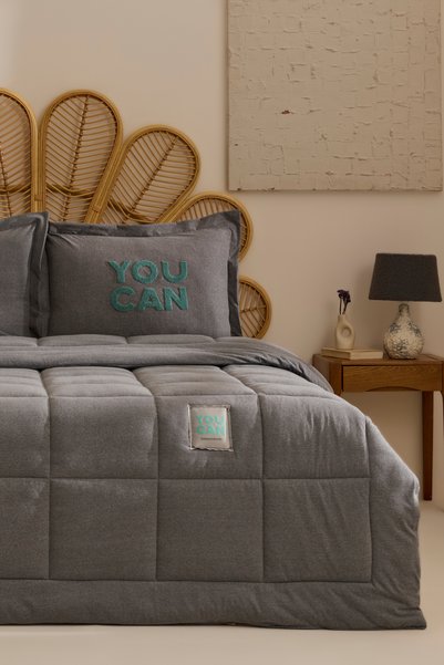 Karaca Home Motto Cotton Comfort Çift Kişilik Gri