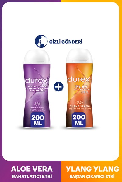 Durex Play Kayganlaştırıcı & Masaj Jeli Aloe Vera 200 ml Hassas Ylang 200 ml