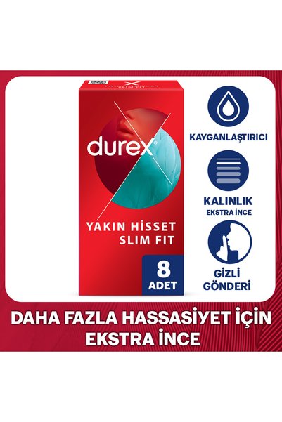 Durex Yakın Hisset Slim Fit 8li