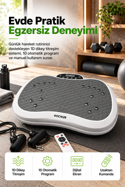kochler Yüksek Titreşimli Programlı Egzersiz Aleti ve Kondisyon Aleti