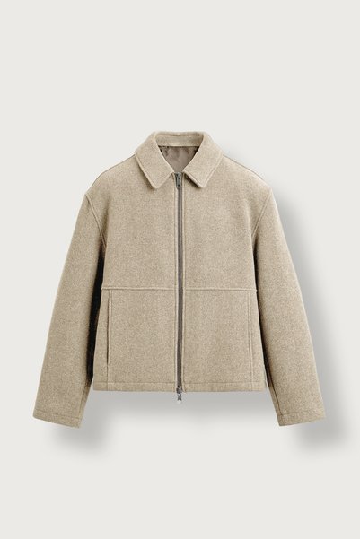 ablukaonline Jachetă pentru bărbați Relax Fit Premium Cashmere, bej