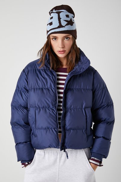 WRANGLER Loose Fit Rahat Kesim Lacivert Şişme Mont