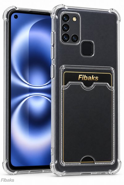 Fibaks Galaxy A21S Case with Camera Protection and Corner Protection, Card Ho...