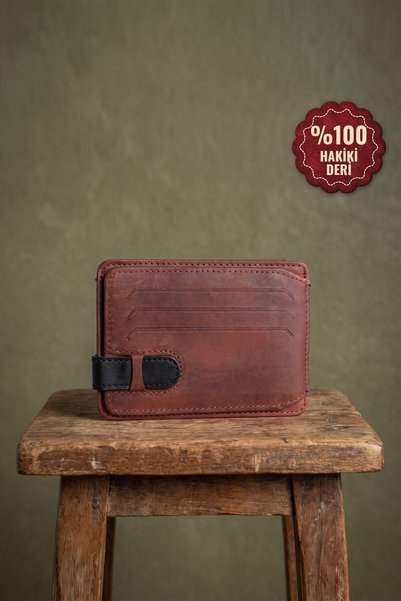 Modica Fermi - Genuine Leather Minimalist Men's Card Holder, Slim Wallet