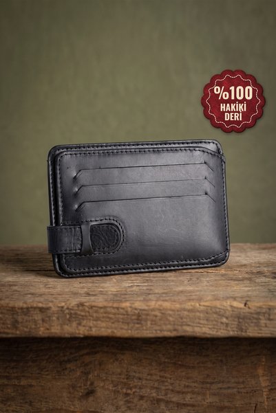 Modica Fermi - Genuine Leather Minimalist Men's Card Holder, Slim Wallet