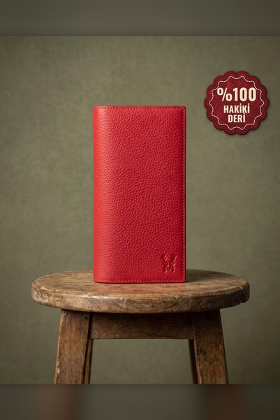 Modica Women's Red Wallet Genuine Leather Long Wallet with Phone Compartment,...