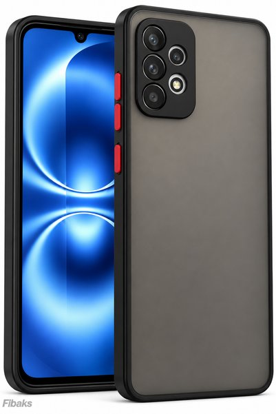 Fibaks حافظة لهاتف Galaxy A52/A52S، غطاء شفاف مع حماية للكاميرا وأزرار ملونة