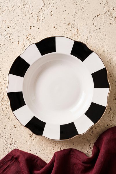 Perotti Black Bone Çukur Tabak 22 cm