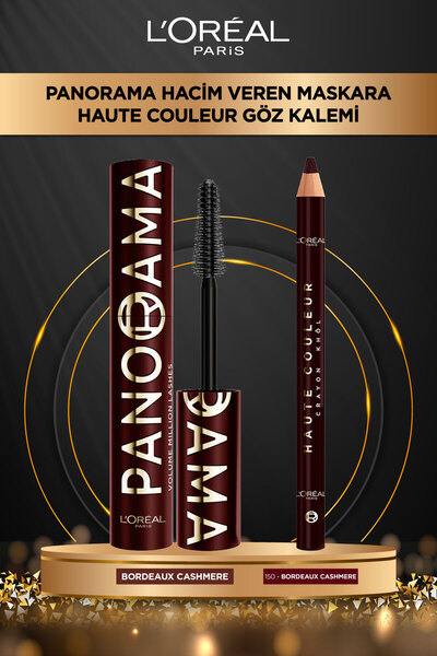 L'Oreal Paris Panorama Bordeaux Cashmere Maskara + Haute Couleur Göz Kalemi