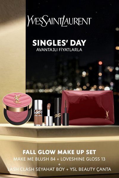 Yves Saint Laurent Fall Glow Makyaj Seti - Make Me Blush 84 Loveshine Gloss 1...