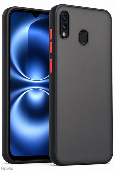 Fibaks Galaxy A30/A20 Case Matte Anti-Fingerprint Camera Protected Hard Silic...