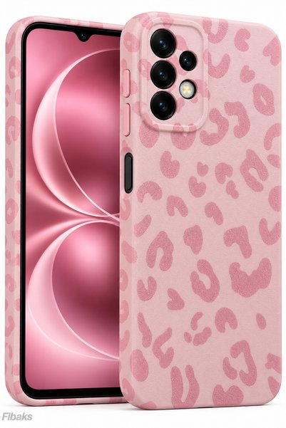 Fibaks Galaxy A23 Case Pink Leopard Stylish Design Premium Slim Soft Silicone