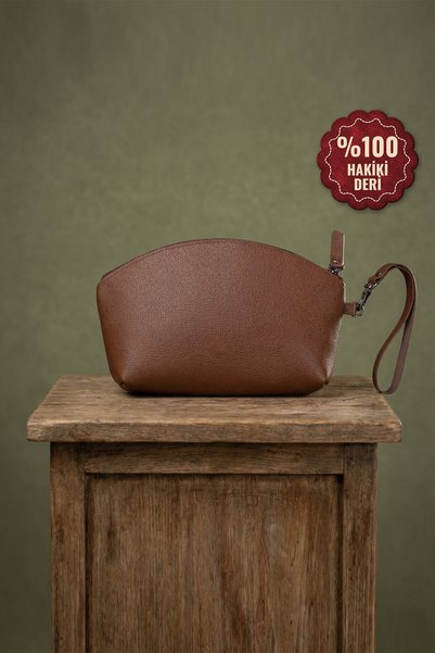 Modica Genuine Leather Women's Handbag Brown Mini Size Daily Use Stylish Zipp...