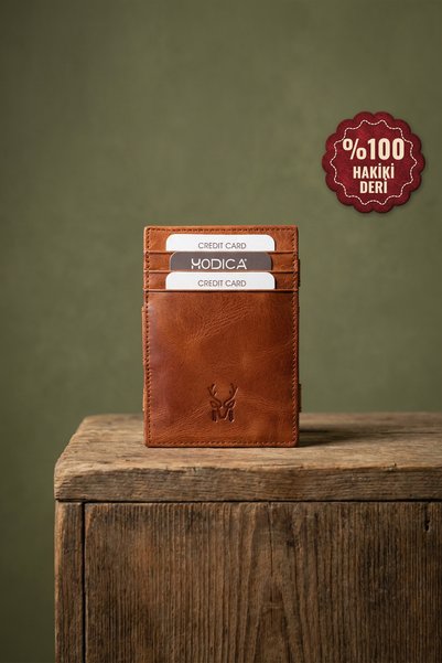 Modica Lotus - Portofel pentru magician din piele naturală, protejat cu RFID,...