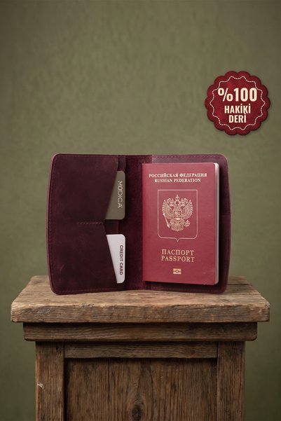 Modica Purple Genuine Leather Passport Case |   License Case |   Passport Pro...
