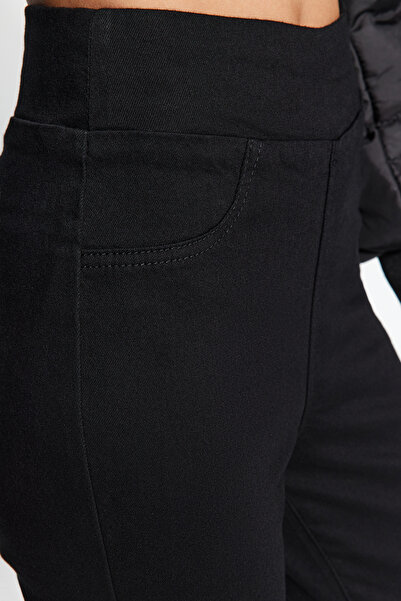 Trendyol Collection Чорні джинси джеггінси з високою талією TWOAW24JE00234