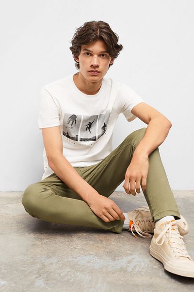 MANGO Kids Dunkle Khaki-Hose für Jungen