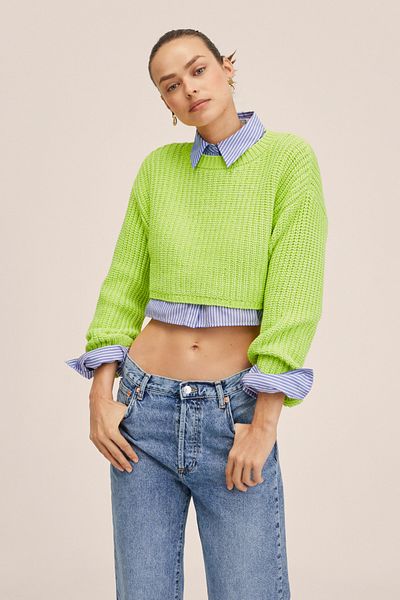 MANGO 27094764 Damen/Mädchen Limette