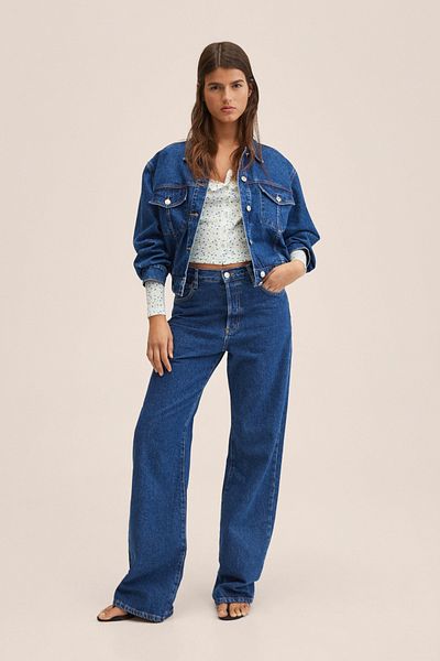 MANGO Woman Cardigan albastru pentru femei 27095768