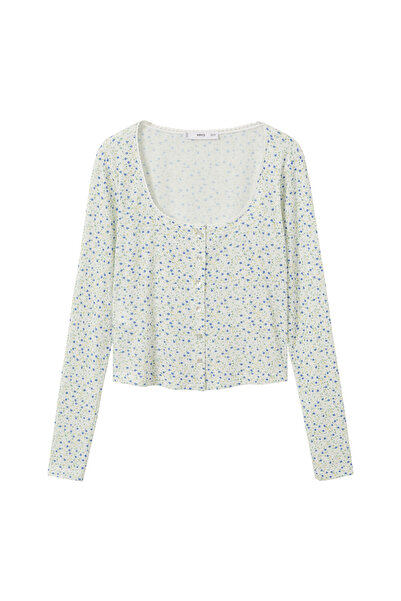 MANGO Woman Синій жіночий кардиган 27095768